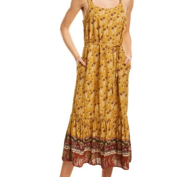 BeachLunchLounge Mayjah midi dress women’s L - Picture 1 of 8
